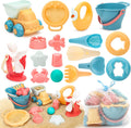Sandspielzeug Set 17-teilig Kinder Strandfoermchen Schaufel Eimer Rechen