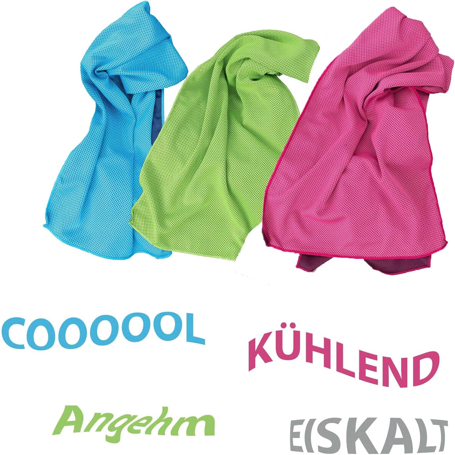 Muxel Cool Down Towel Kuehltuch Sporttuch 3er Set in Flasche