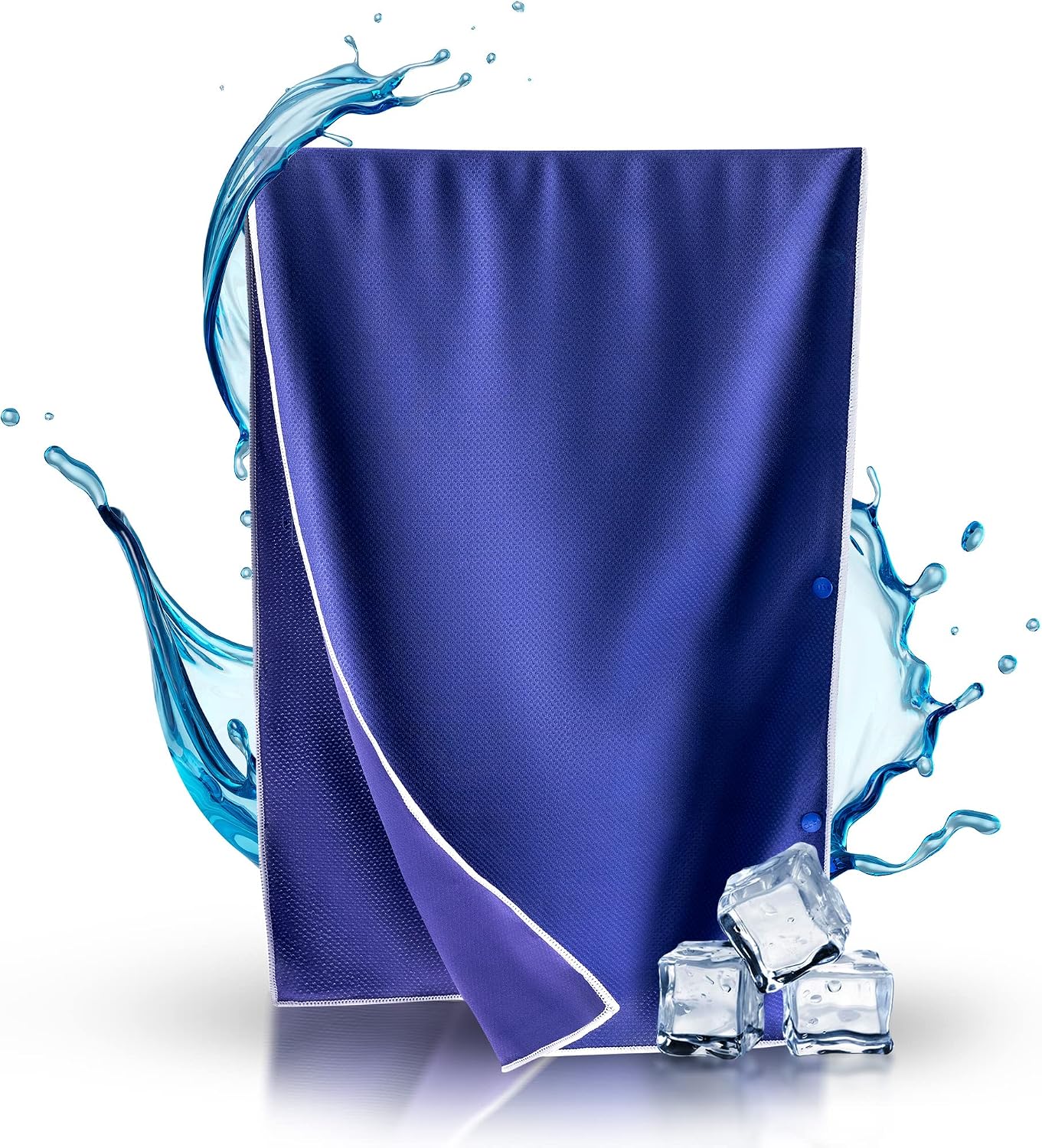 Kuehltuch 90 x 30 cm mit Druckknoepfen fuer Nacken und Sport, reaktivierbar UPF 50+