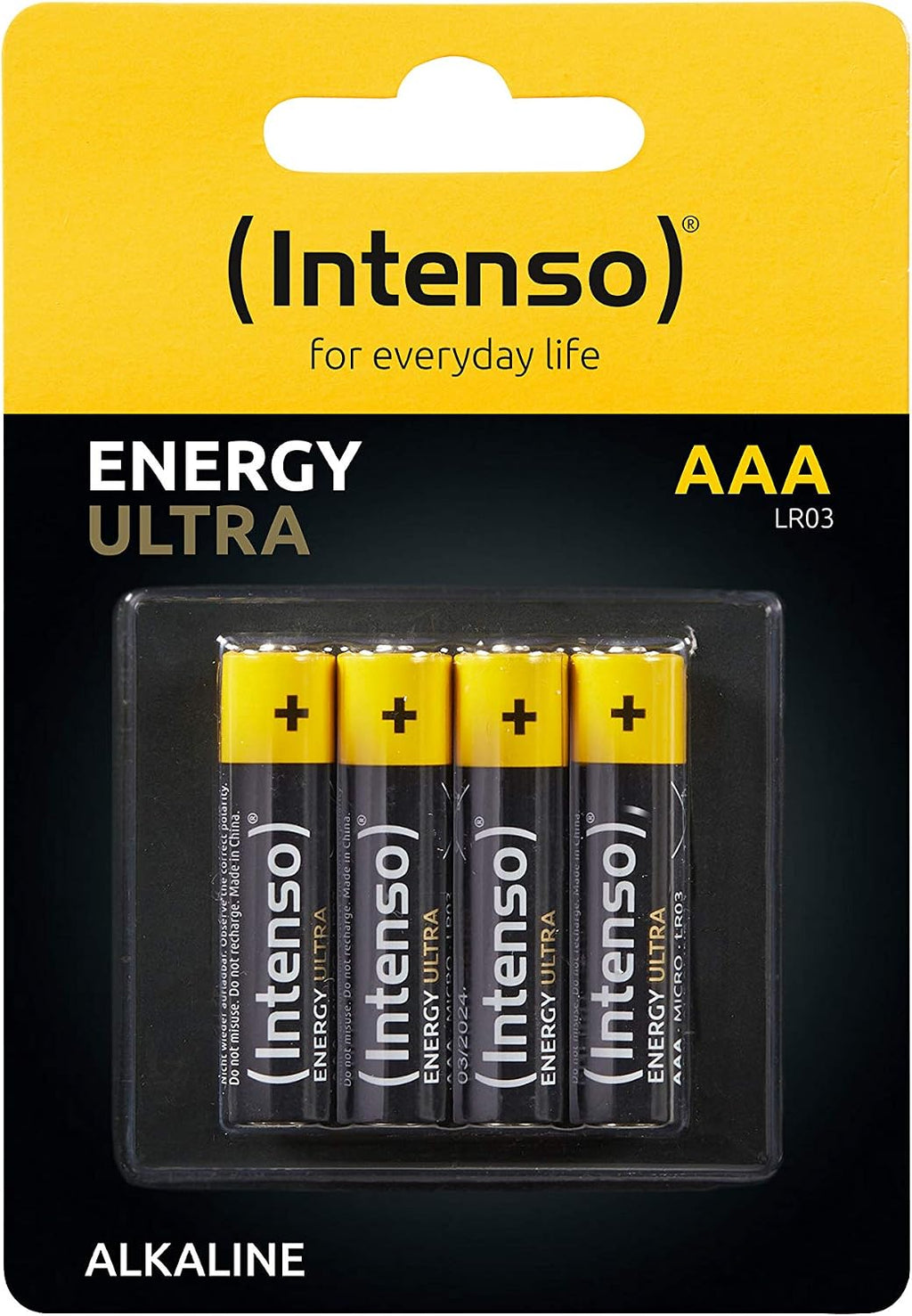 Intenso Energy Ultra AAA LR03 Micro Alkaline Batterien 24 Stueck Gelb-Schwarz