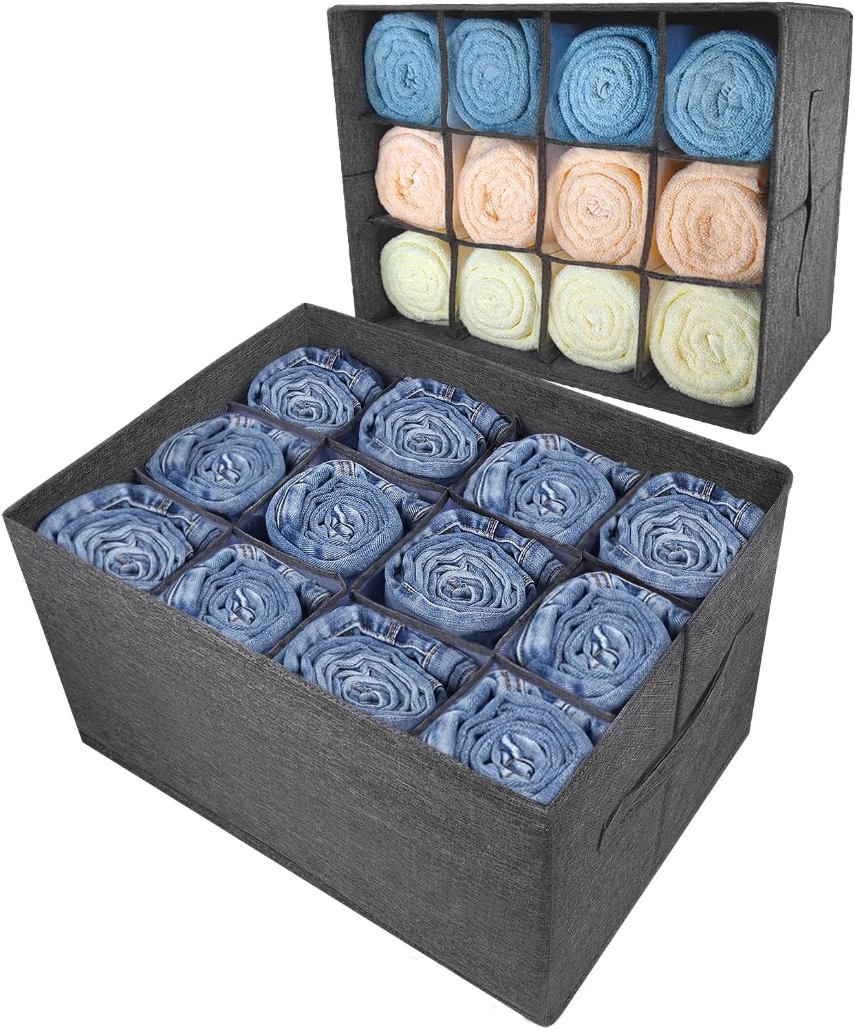 Kleiderschrank Organizer 12 Zellen Schubladen Aufbewahrungsbox fuer Kleidung