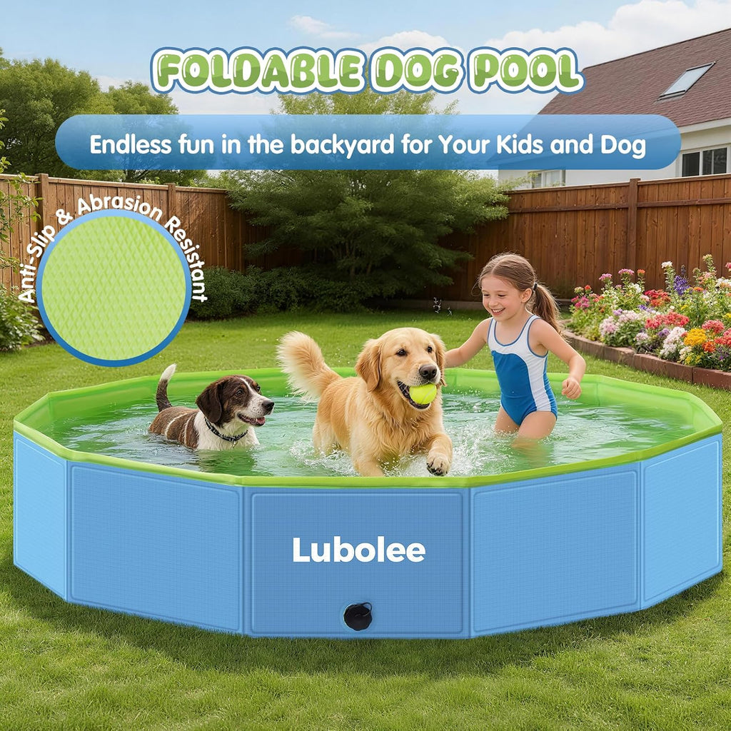 Faltbarer Hundepool 120 x 30 cm aus verdicktem PVC mit rutschfester Oberflaeche