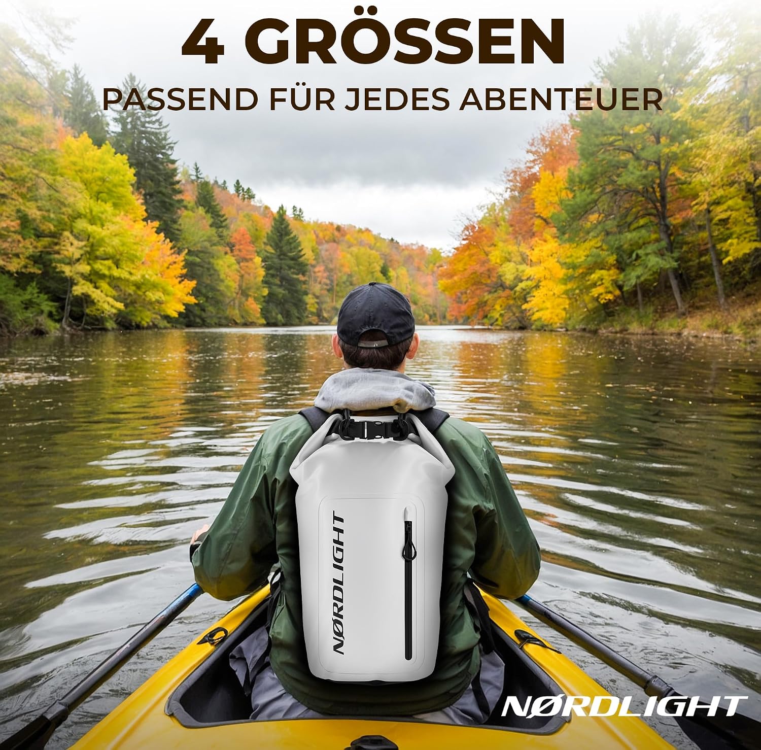 Nordlight Dry Bag 10 L wasserdichter Packsack mit Schultergurt und Handyhuelle We