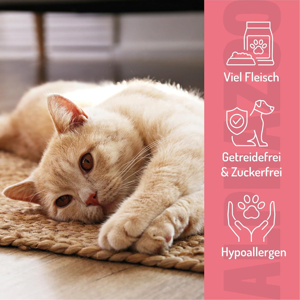 alphazoo Katzensnack Ente, getreidefrei, 96% Ente, verschiedene Sorten, 21,6