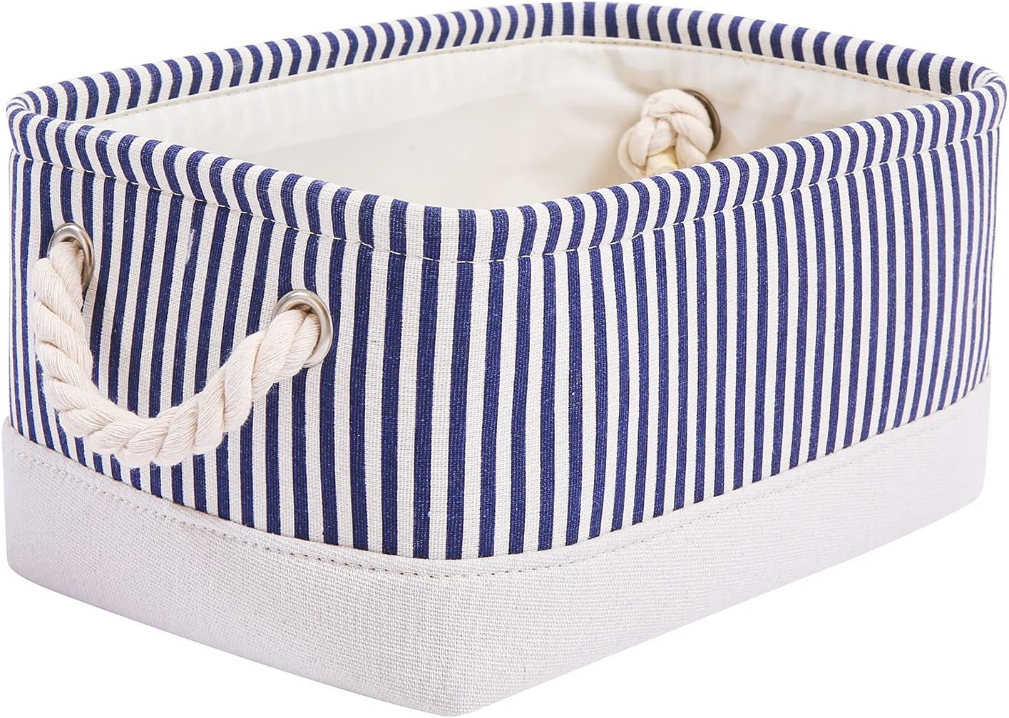 Aufbewahrungsbox Leinen mit Seilgriffen, waschbar, Grau, S-XXL