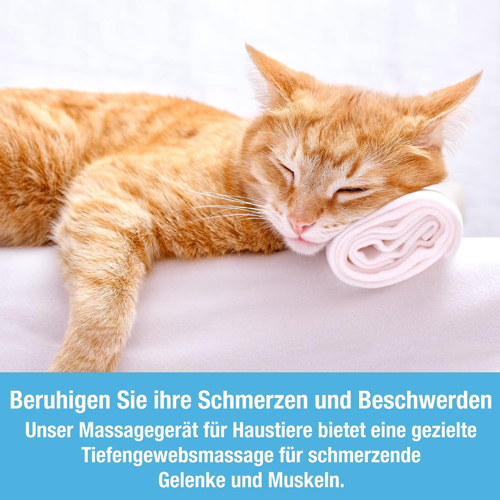 Elektrische Massagebürste für Hund und Katze mit 4 rotierenden Köpfen
