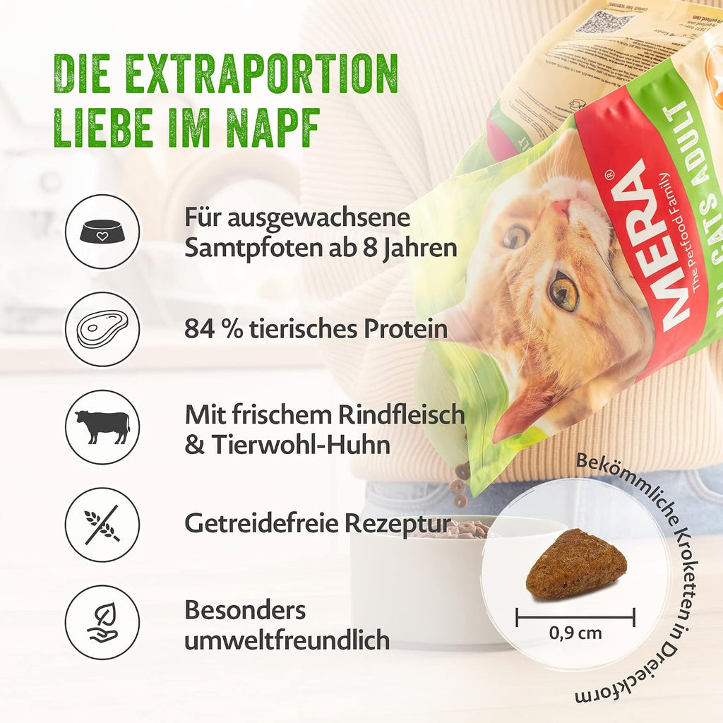 MERA Cats Nature Huhn Senior Nassfutter 12x85g fuer aeltere Katzen versch