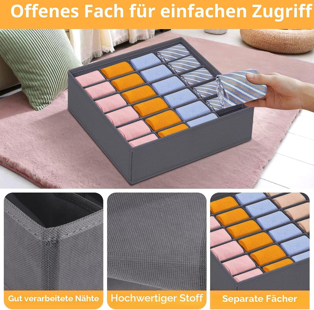 8er Set Unterwaesche Organizer Schubladenboxen faltbar fuer Socken BHs Accessoires