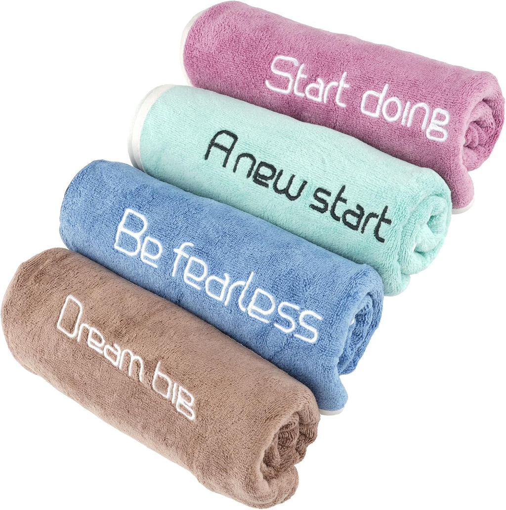 Hopton 4 Stueck Fitness Handtuch, Sporthandtuch Fitnessstudio, Schnelltrocknend G