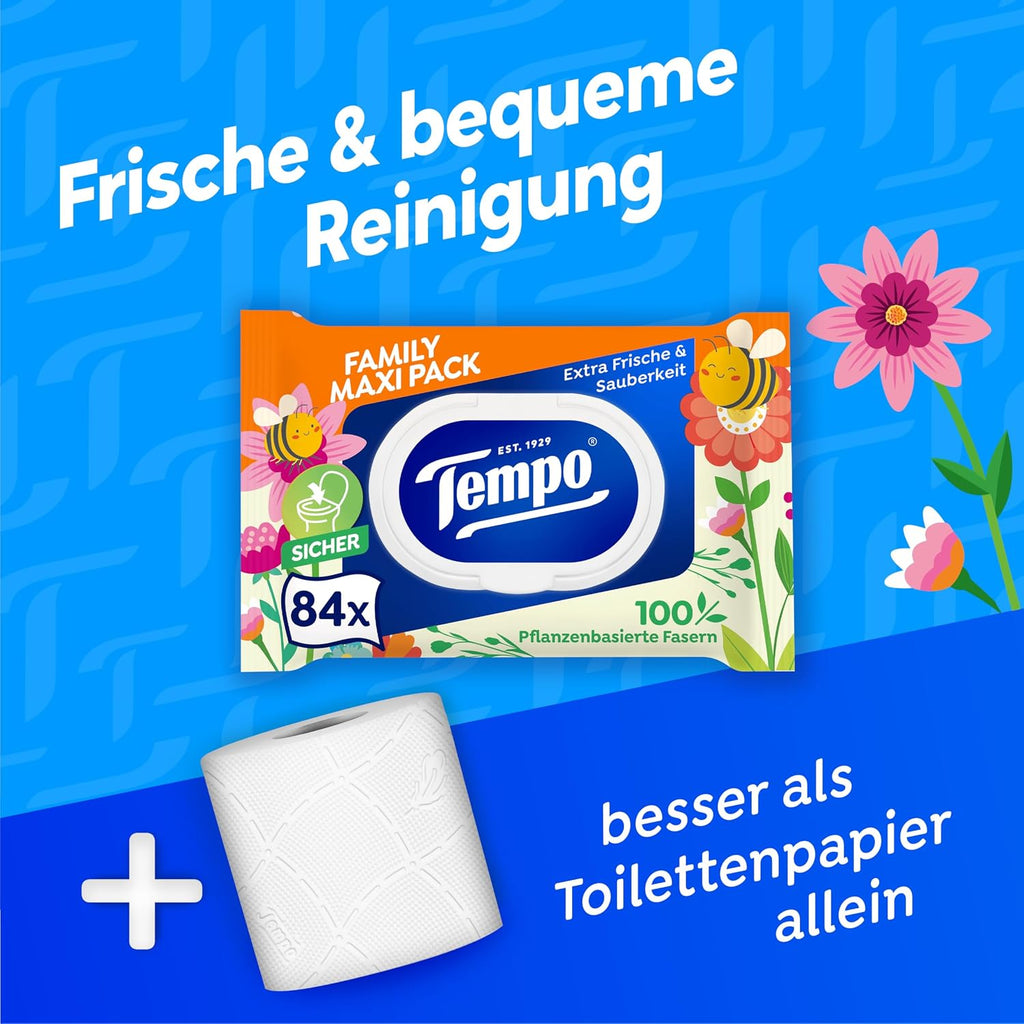 Feuchtes Toilettentuch Maxi Pack 8x84 Tuecher Vorteilspack (672 Stueck)