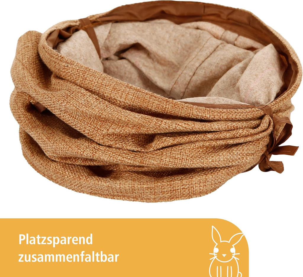 Kerbl Nager-Spieltunnel 50 cm Ø18 cm mit 3 Eingängen Braun