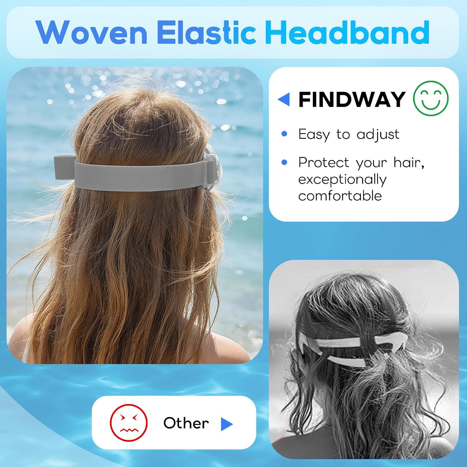 Findway Tauchmaske Erwachsene Teenager 180° Panorama-Glas Anti-Fog Nasenabdeckun