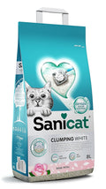 Sanicat Weisse Klumpstreu 8L mit Rosenduft geruchsbindend