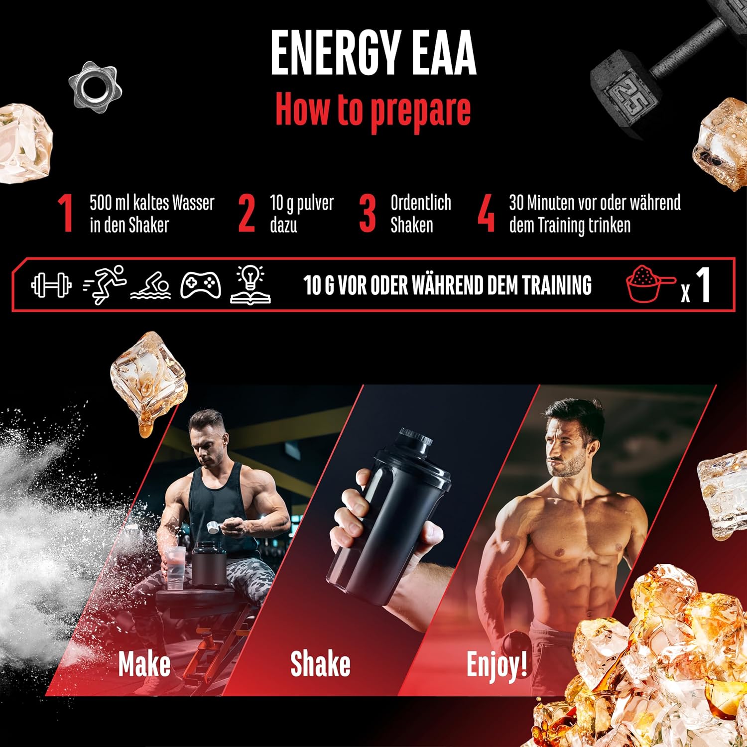 EAA Energy Mix Honigmelone zuckerfrei verschiedene Sorten