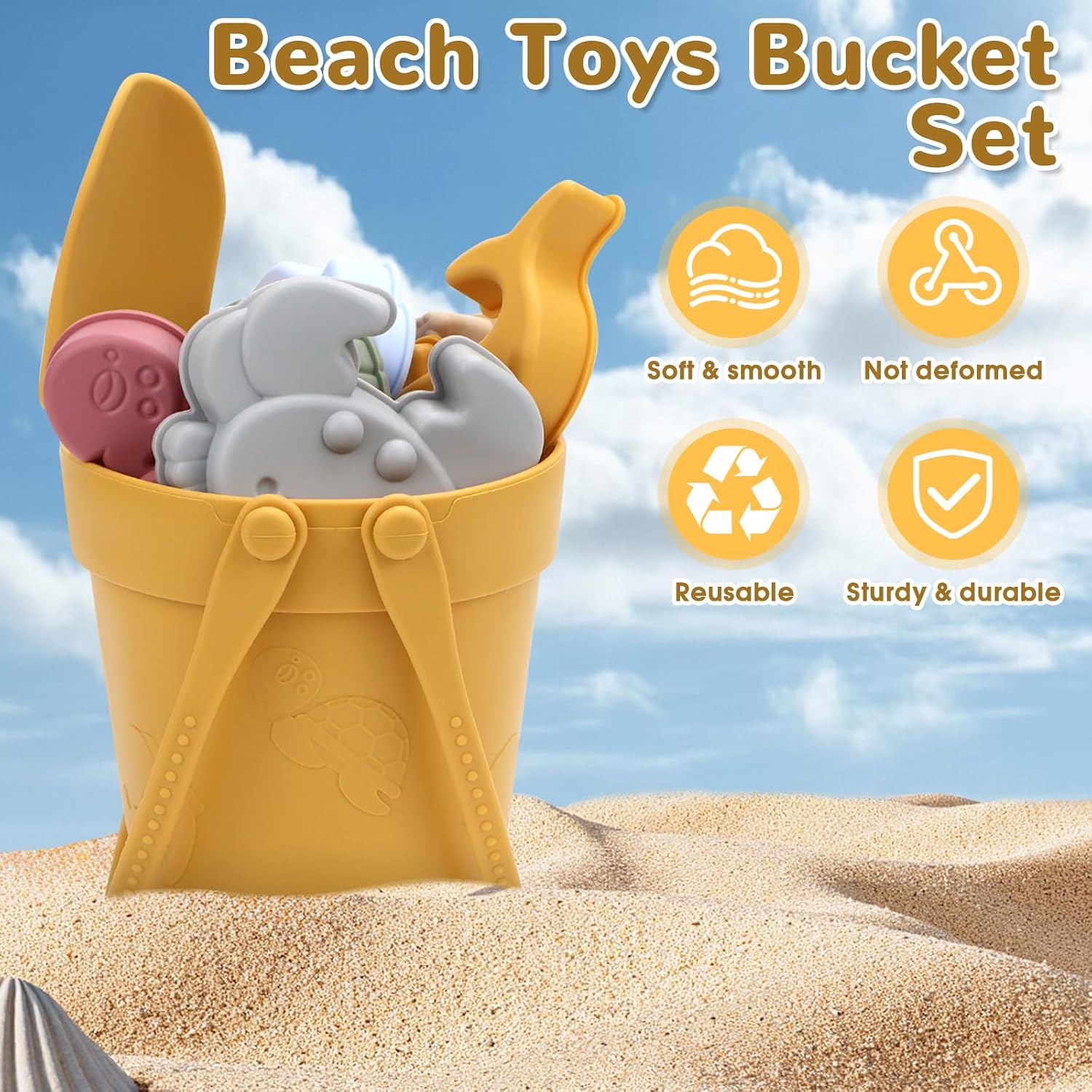 Silikon Sandspielzeug Set 8 Teile Kinder Strandspielzeug