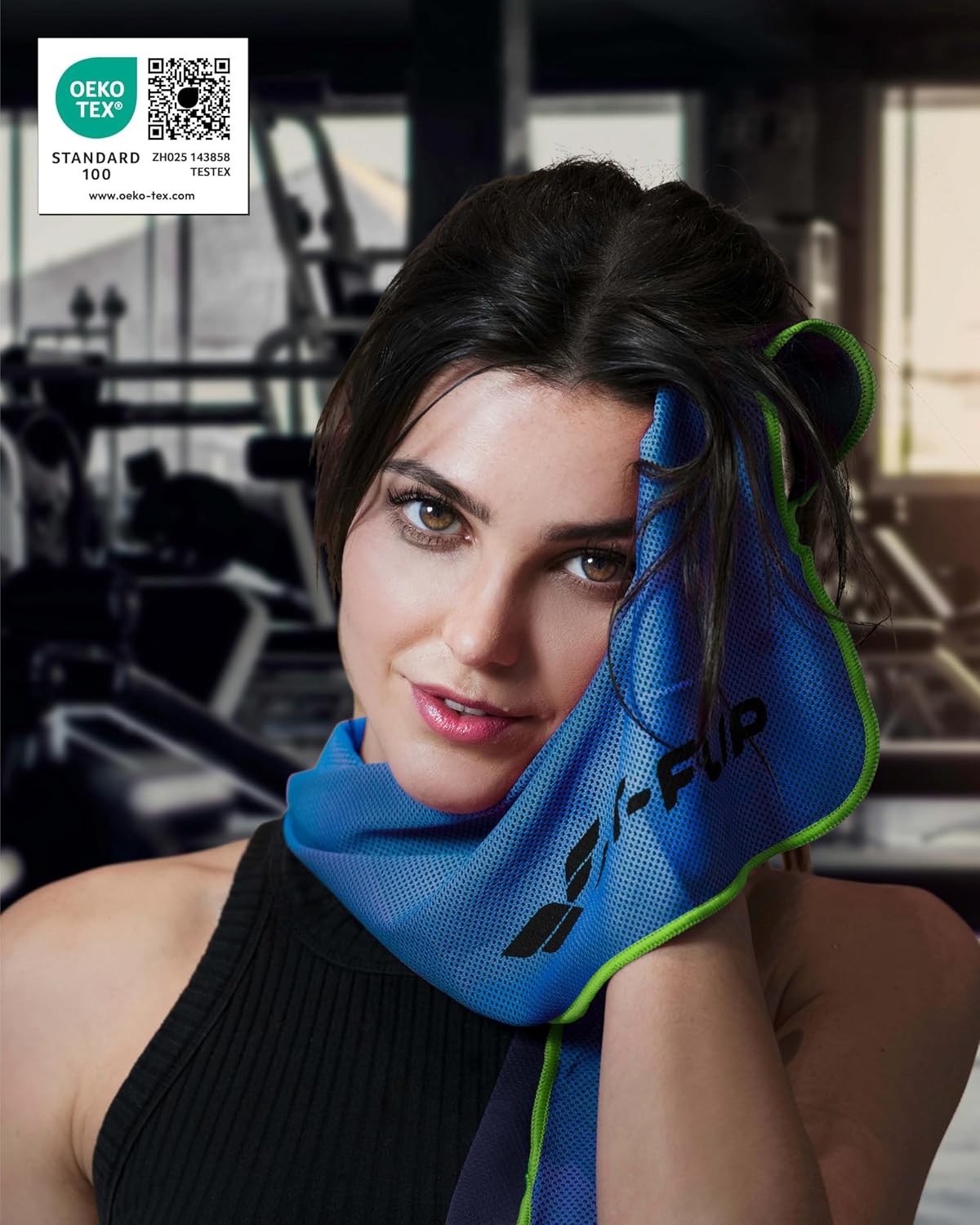 Fit-Flip Kuehlhandtuch 3er Set Mikrofaser Nackenkuehlung Sport