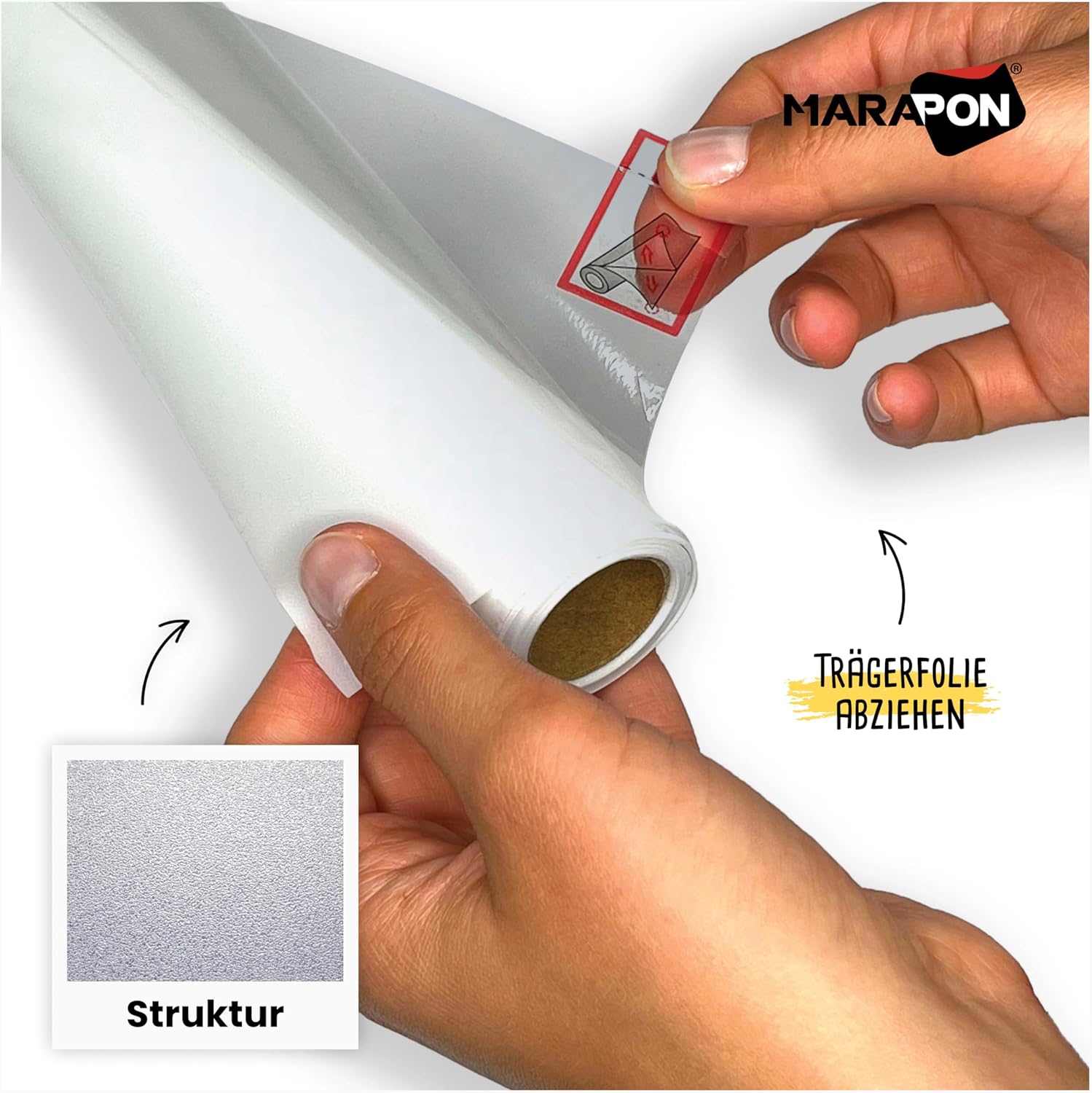 MARAPON Fensterfolie selbstklebend 0,30 x 2,00 m Milchglas Sichtschutzfolie Anti