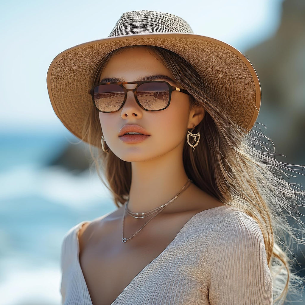 Unisex Sonnenbrille polarisiert UV400 rechteckig retro ultraleicht Damen Herren