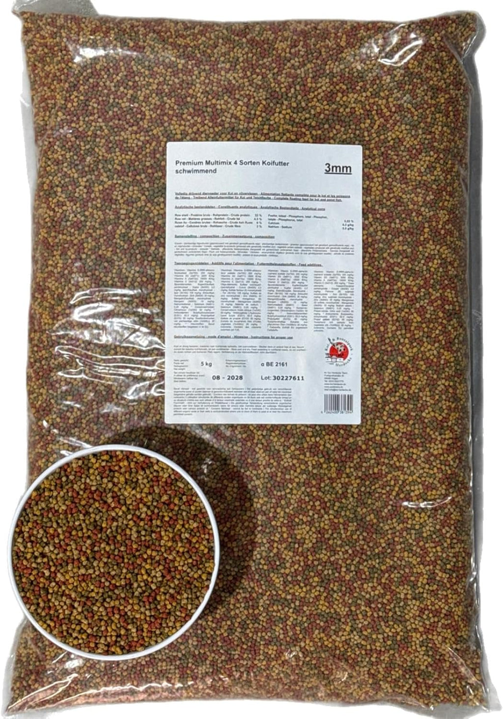 Koi Futter schwimmende 6 mm Pellets Pack fuer Koi Goldfisch Orfe verschiedene