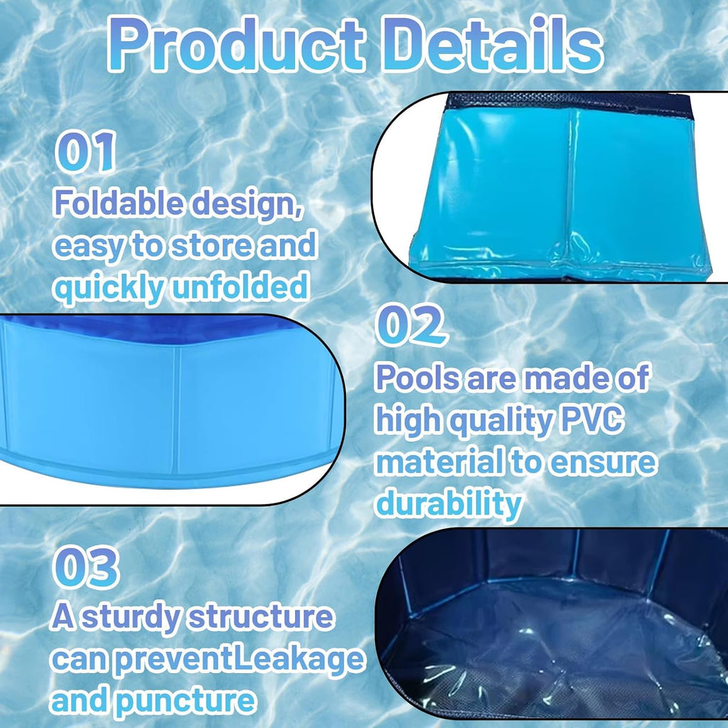 Katzenpool 30×10 cm rutschfester Mini-Pool fuer Katzen und Hunde Blau