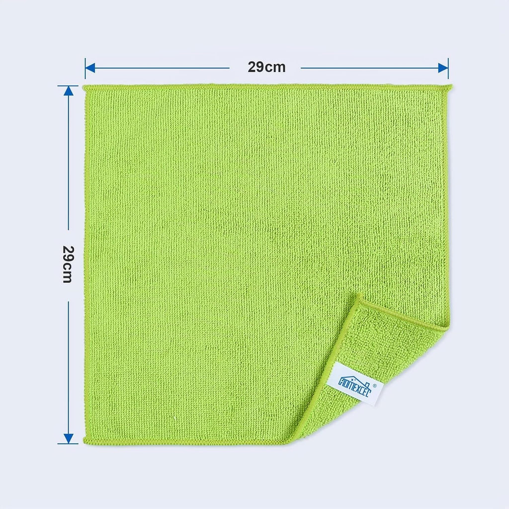 Mikrofasertuecher Reinigungstuecher schwarz 12 Stueck fusselfrei 30x30 cm