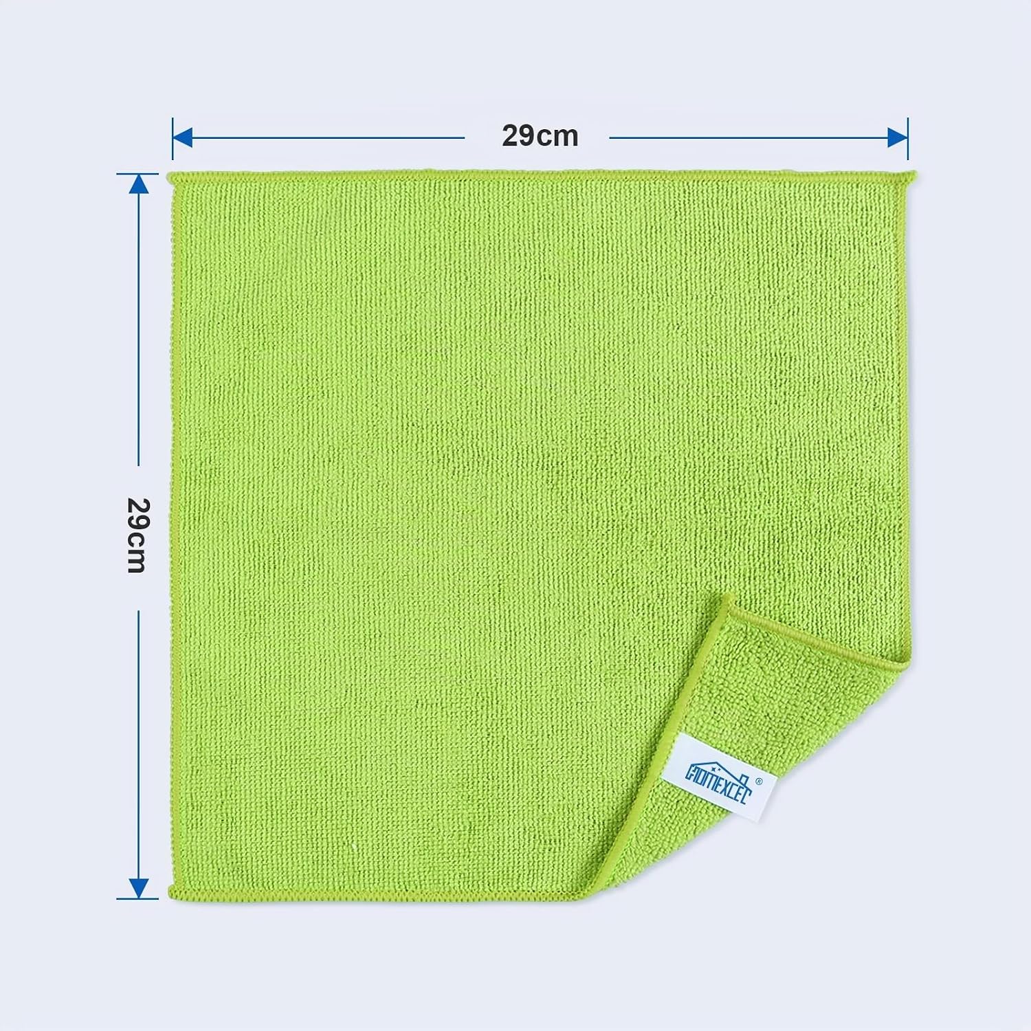 Mikrofasertuecher Reinigungstuecher schwarz 12 Stueck fusselfrei 30x30 cm