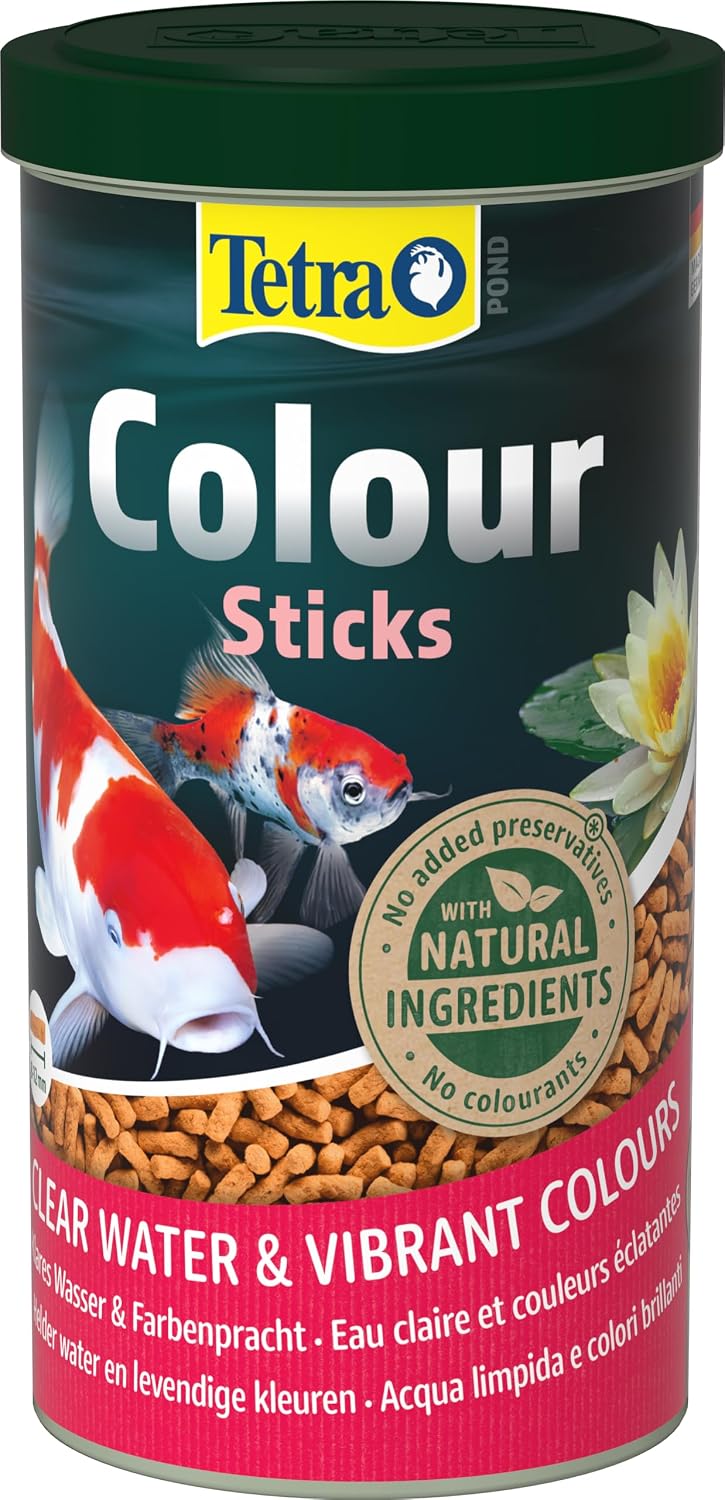 Tetra Pond Colour Sticks Fischfutter Beutel fuer bunte Teichfische