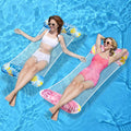 Zikenis 2er Set Aufblasbare Wasserhaengematte mit Netz und Pumpe