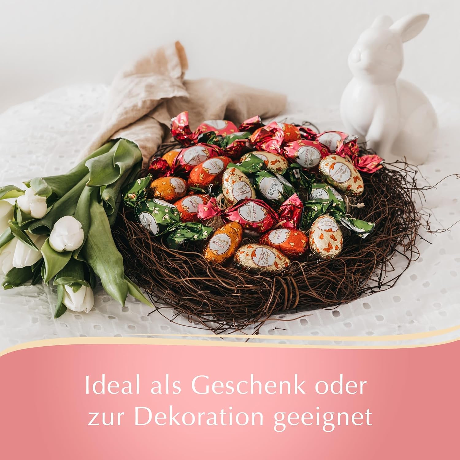 Lindt Mini Eier weisse Schokolade Erdbeere verschiedene Sorten