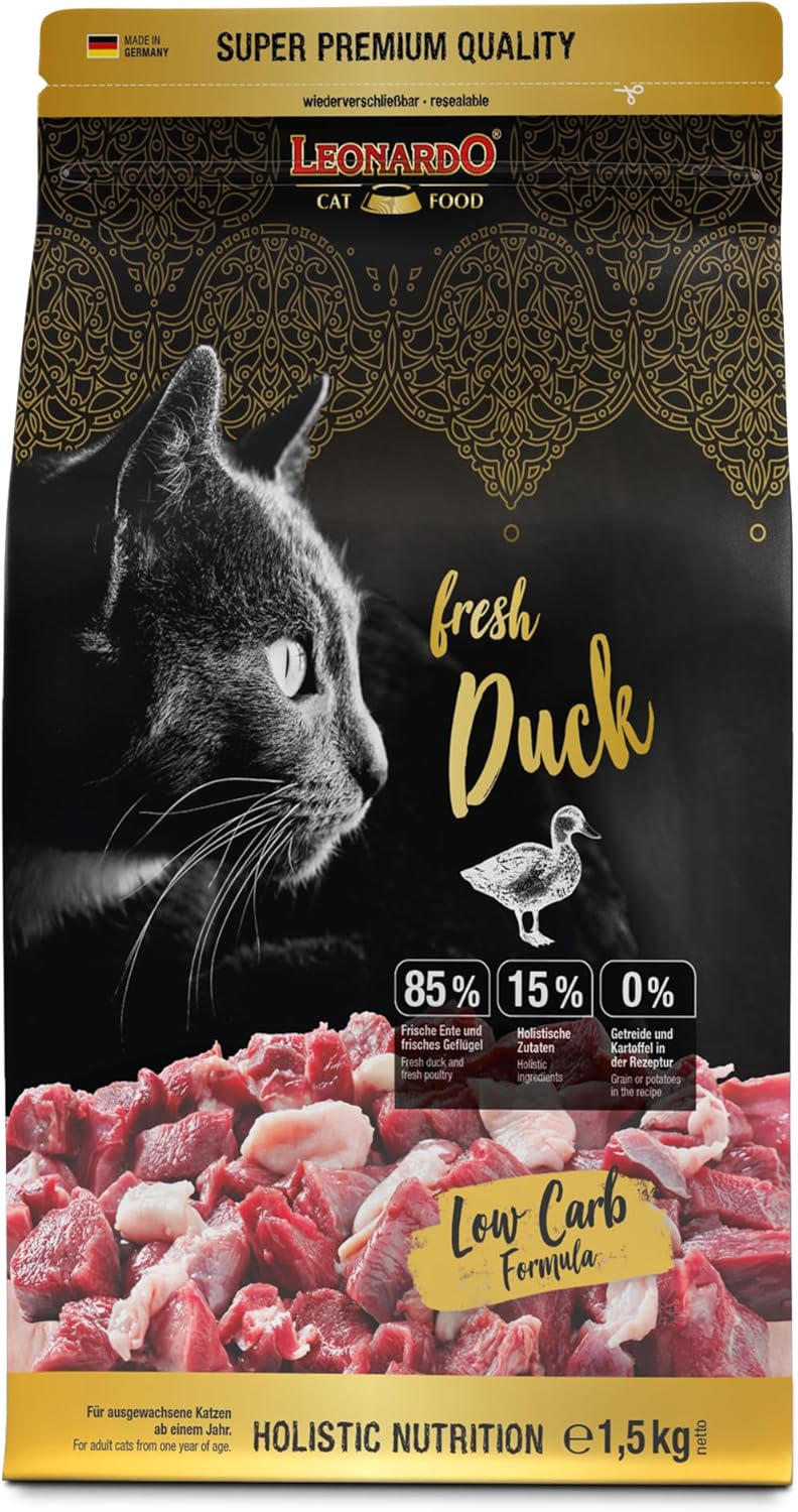 LEONARDO Fresh Duck & Poultry Katzenfutter Trocken 85% Frischfleisch