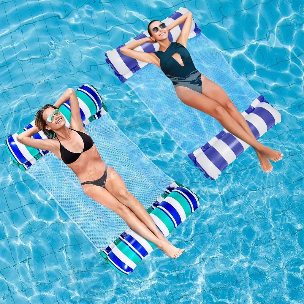 Idota Wasserhaengematte XL 4-in-1 mit Netz, aufblasbar, 2 Stueck
