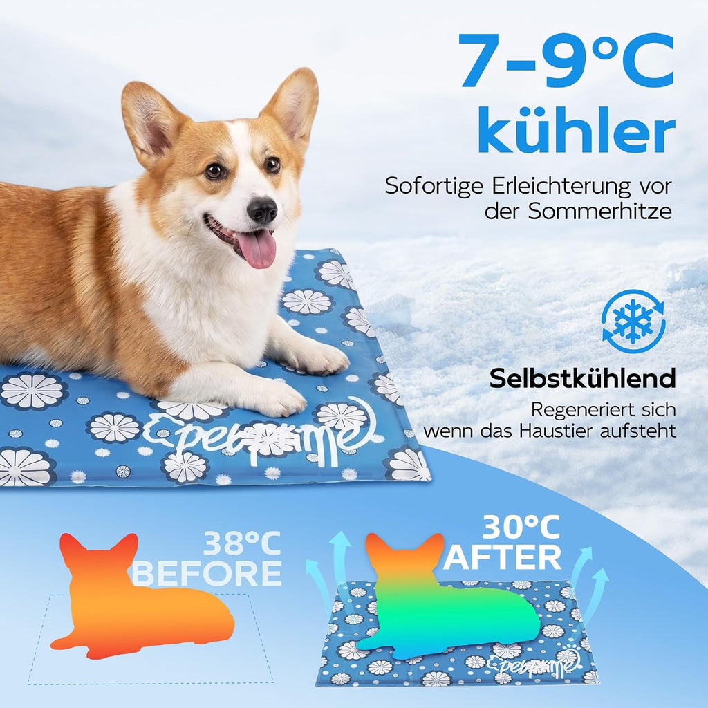 Pet Prime Kuehlmatte 50x40 cm fuer Hunde Haustierkuehlmatte Kiste Huette Bett