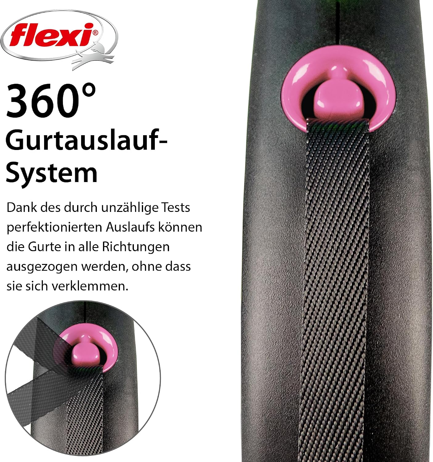 flexi Black Design S Roll-Leine 5m fuer Hunde bis schwarz/silber 5m
