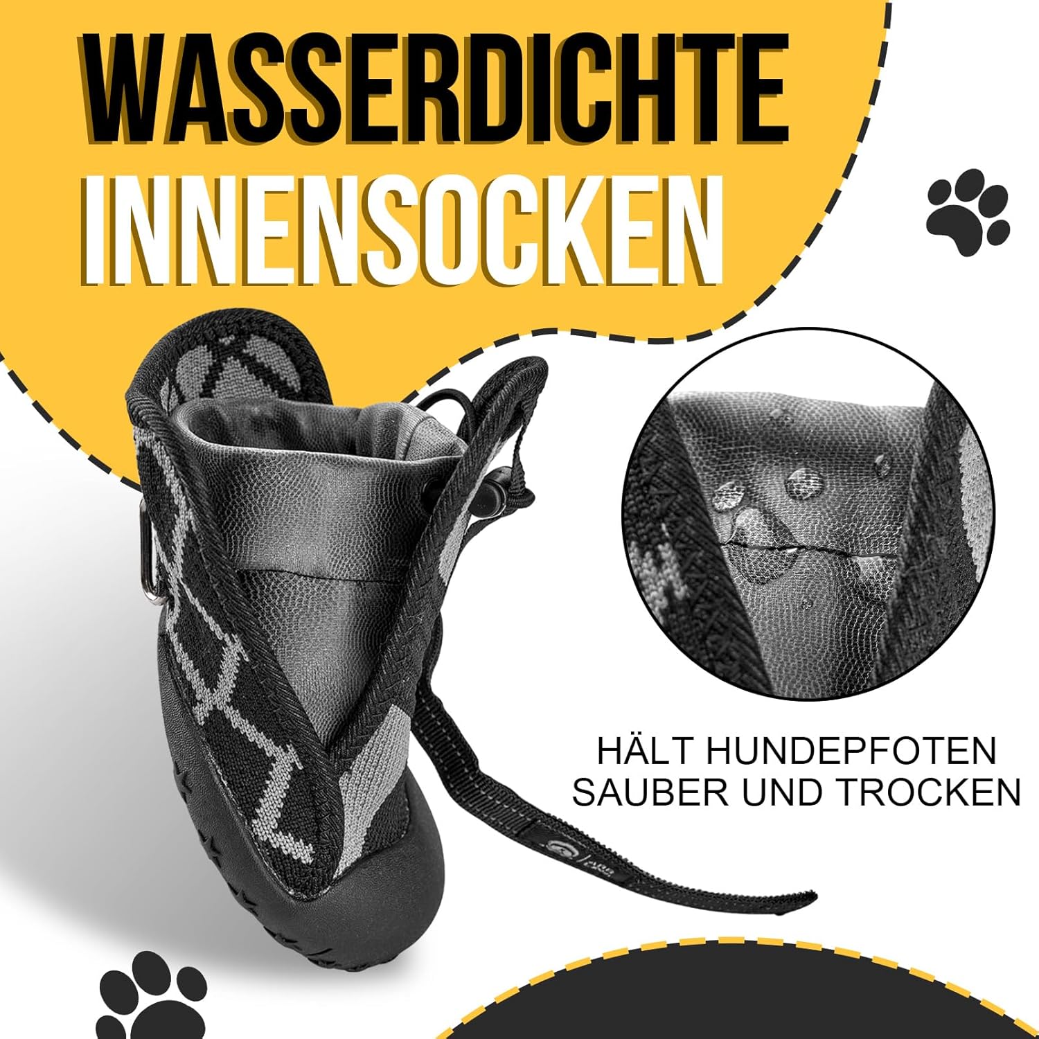Arblina Hundeschuhe wasserdicht mit Klettverschluss Gr.5 Pfotenschutz