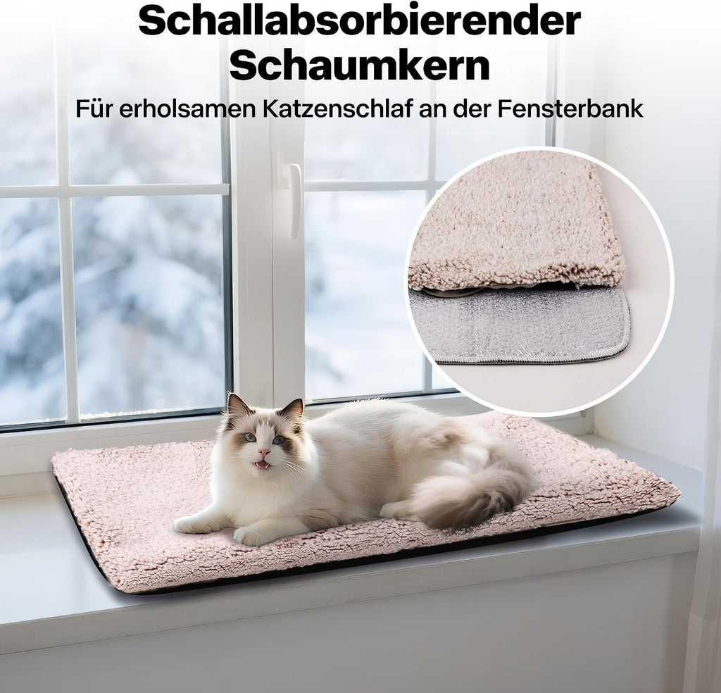 Katzen Fensterliege Katzenbett 90x29cm Plüsch Abnehmbar Fensterbank