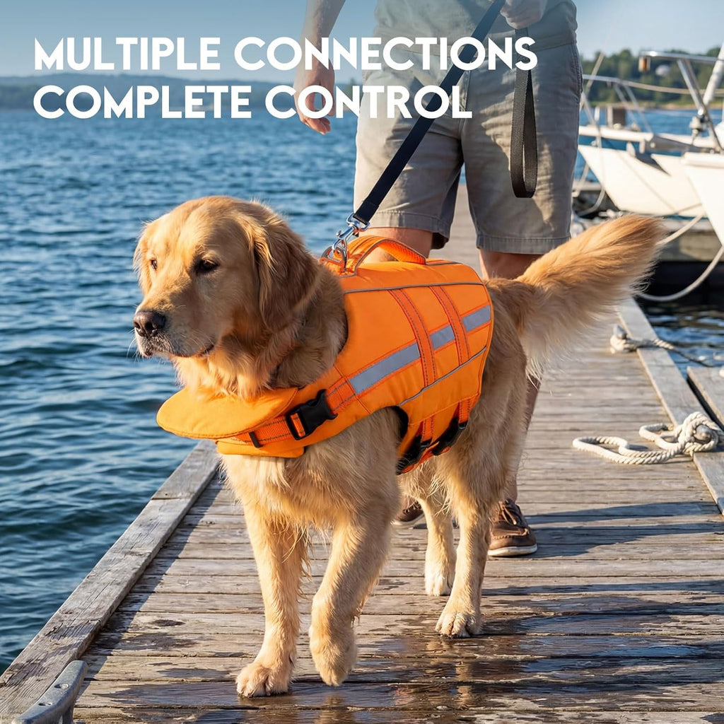 ASENKU Hundeschwimmweste XS-XXL Gr. S 5- mit Rettungsgriff D-Ring Reflektor