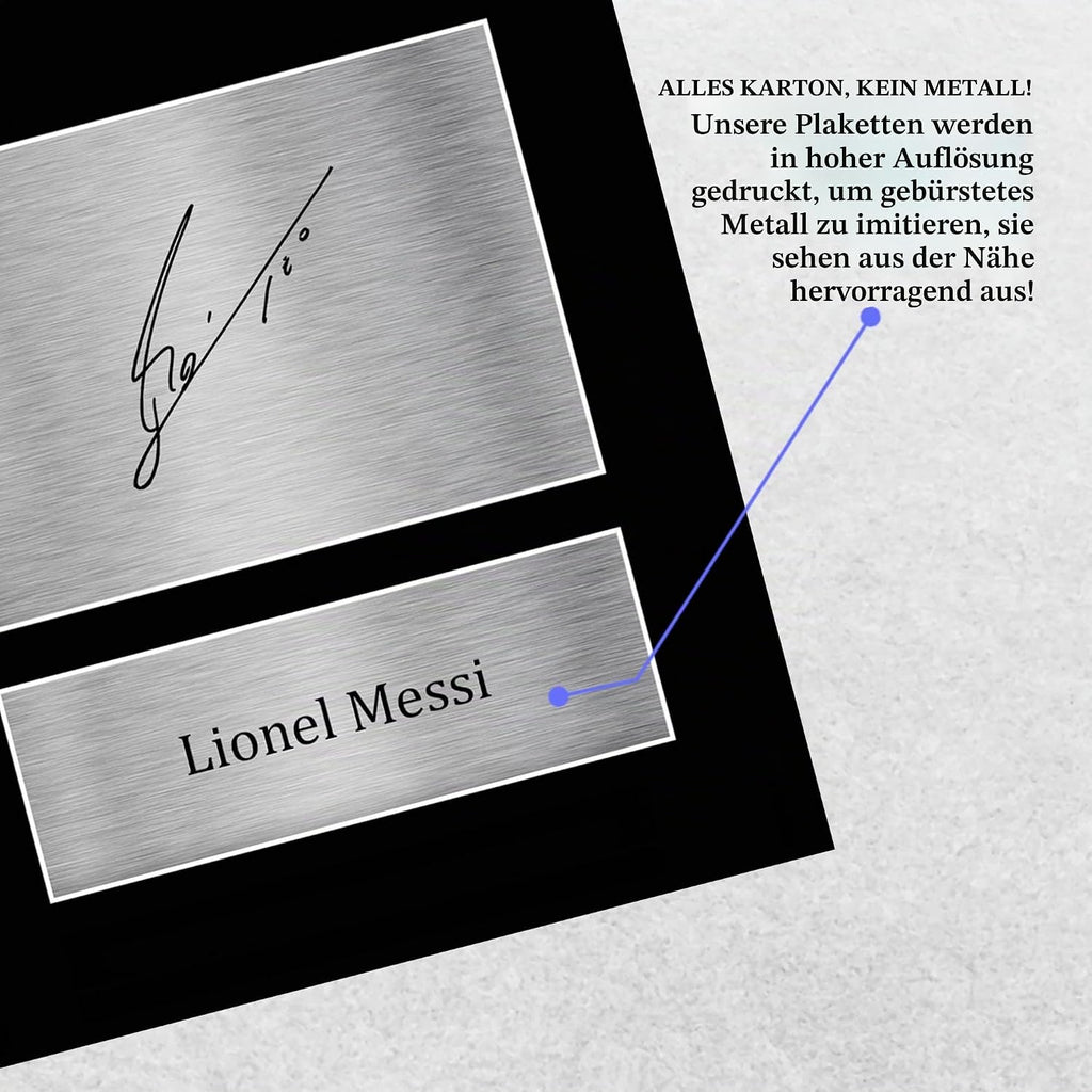 Lionel Messi A4 Poster ungerahmt signiert gedrucktes Autogramm Bild