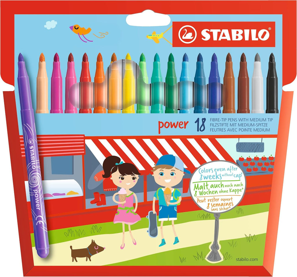 STABILO Power Filzstifte 30er Set Faserschreiber verschiedene Farben