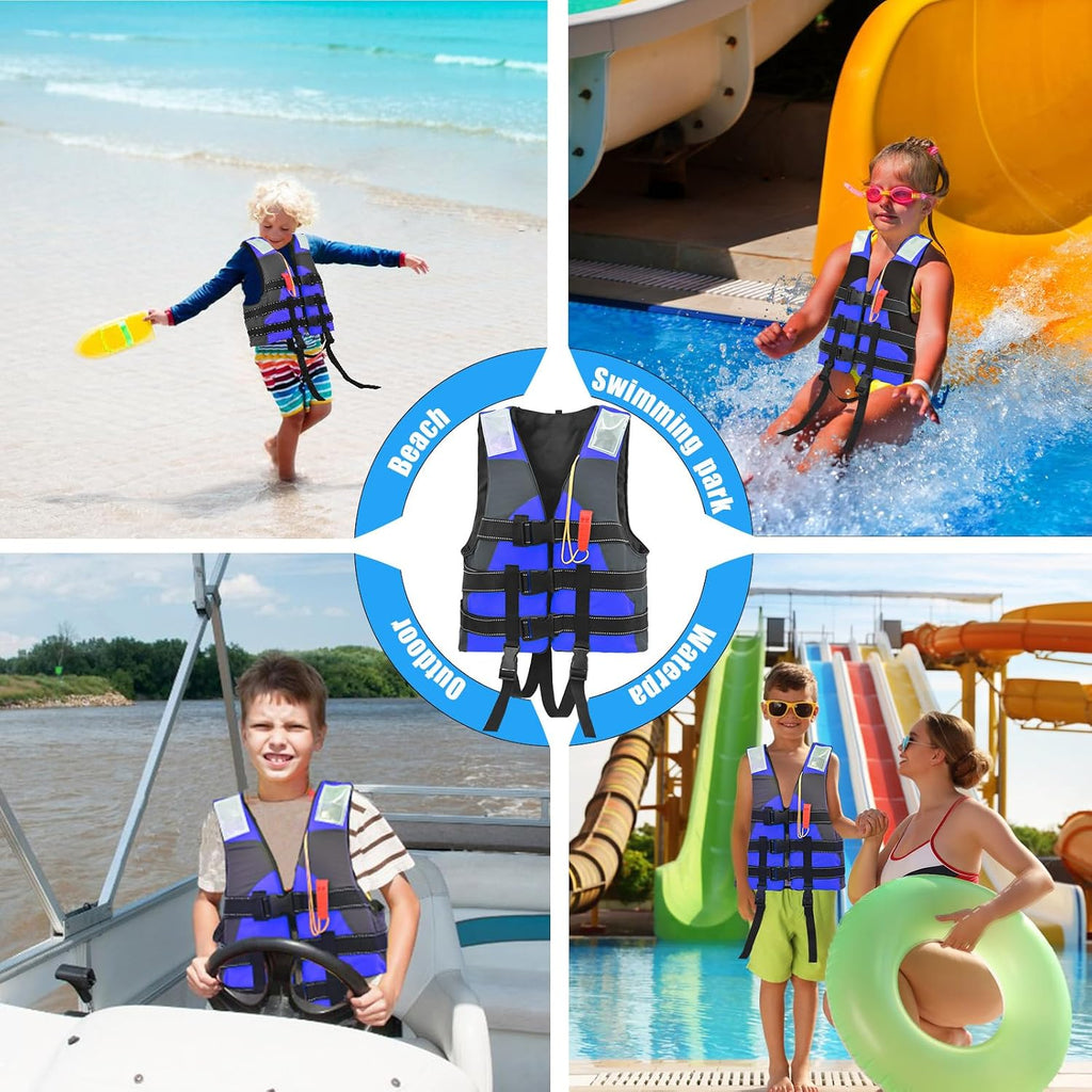Schwimmweste Kinder mit verstellbaren Sicherheitsgurten, Schwimmhilfe
