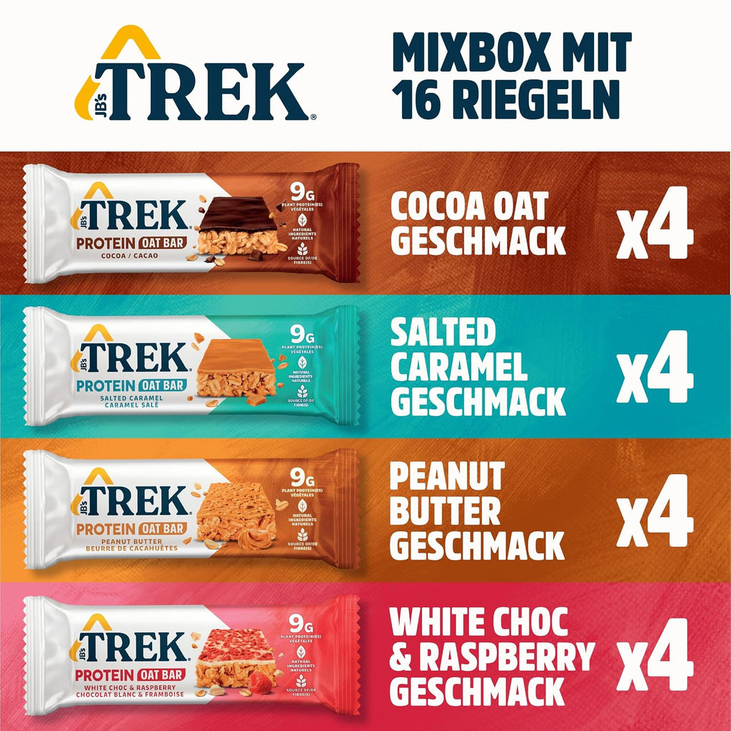 JB’S TREK Protein-Haferriegel Mixbox 16 x 50 g vegan glutenfrei
