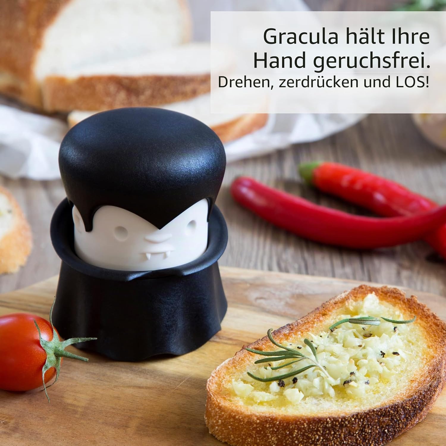OTOTO Gracula Knoblauchschneider Knoblauchpresse Twister ohne BPA spuelmaschinenf
