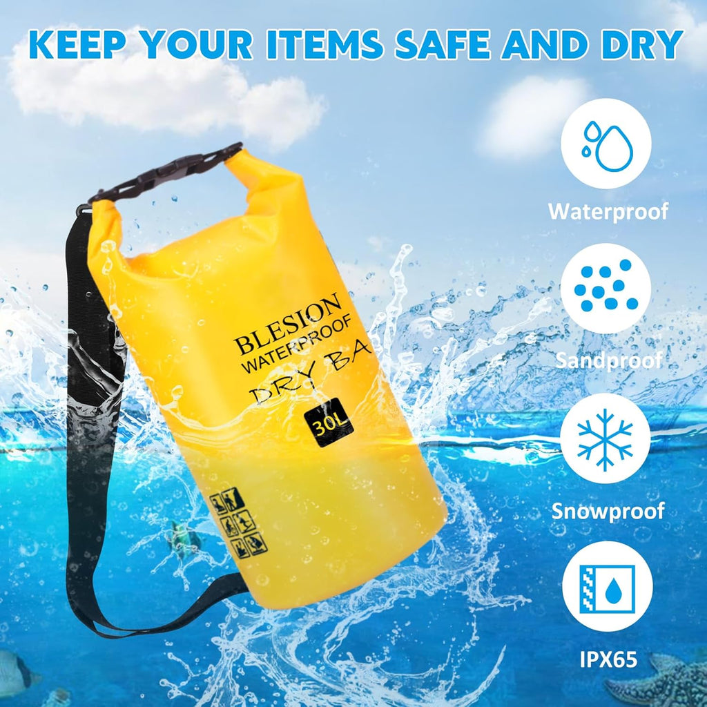 BLESION Dry Bag wasserdichte Tasche mit Schultergurt fuer Kajak Angeln Wan