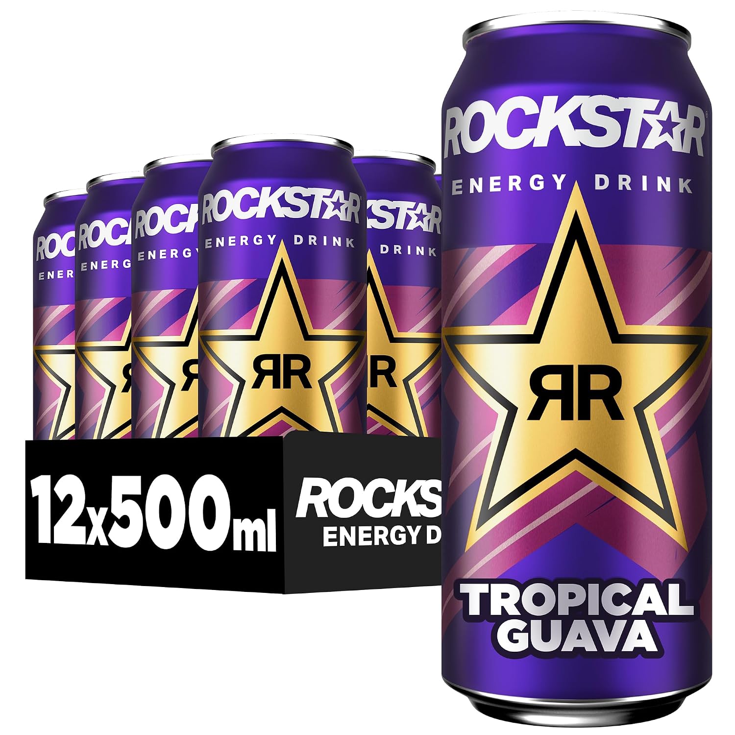Rockstar Energy Drink Tropical Guava Geschmack - Koffeinhaltiges Erfrischungsget