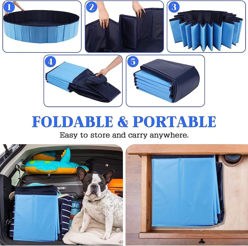Hundepool faltbar 50×50×10 cm kratzfest Planschbecken fuer Welpe Katze