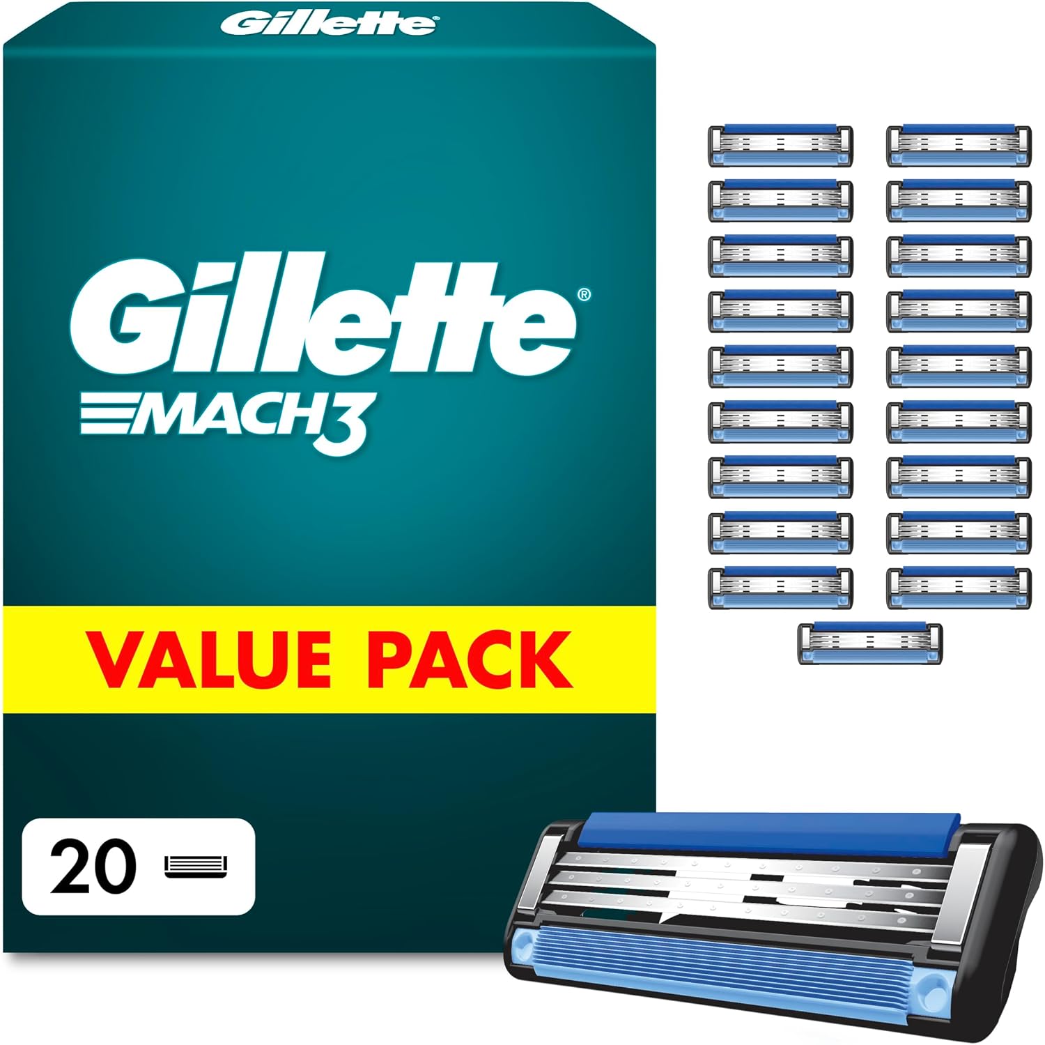 Gillette Mach3 Rasierklingen 24 Stueck Ersatzklingen Herren