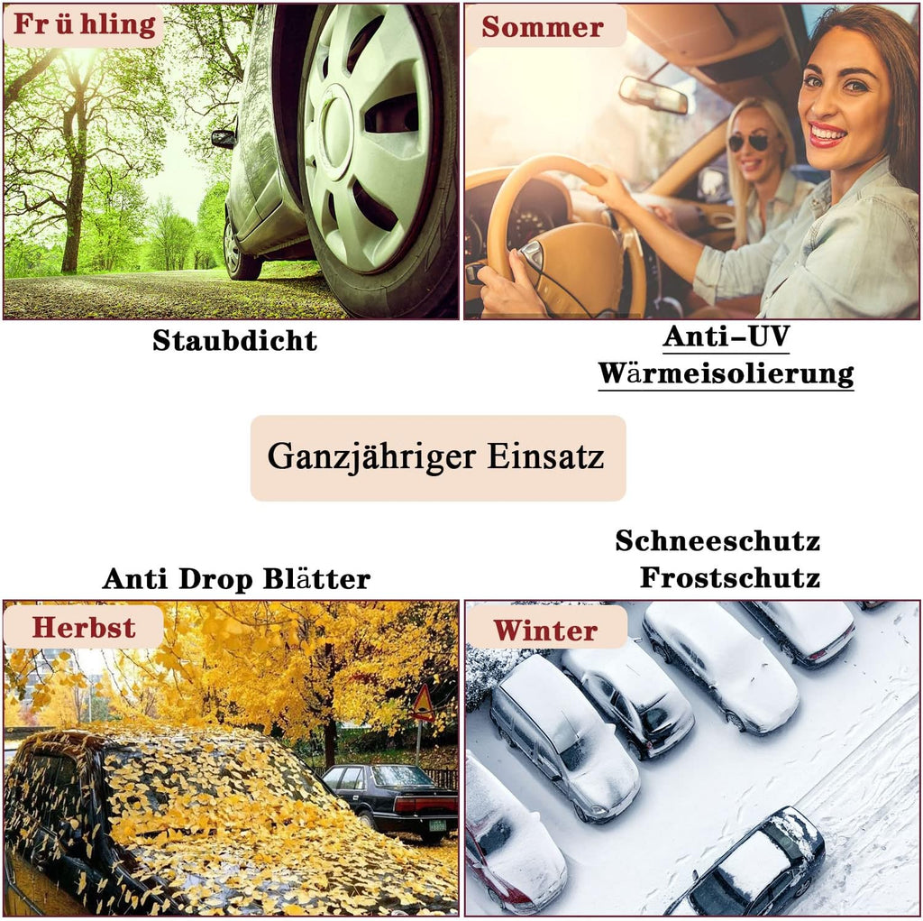 KEELYY Frontscheibenabdeckung Auto 150x100 cm Winter Frost- und Sonnenschutz