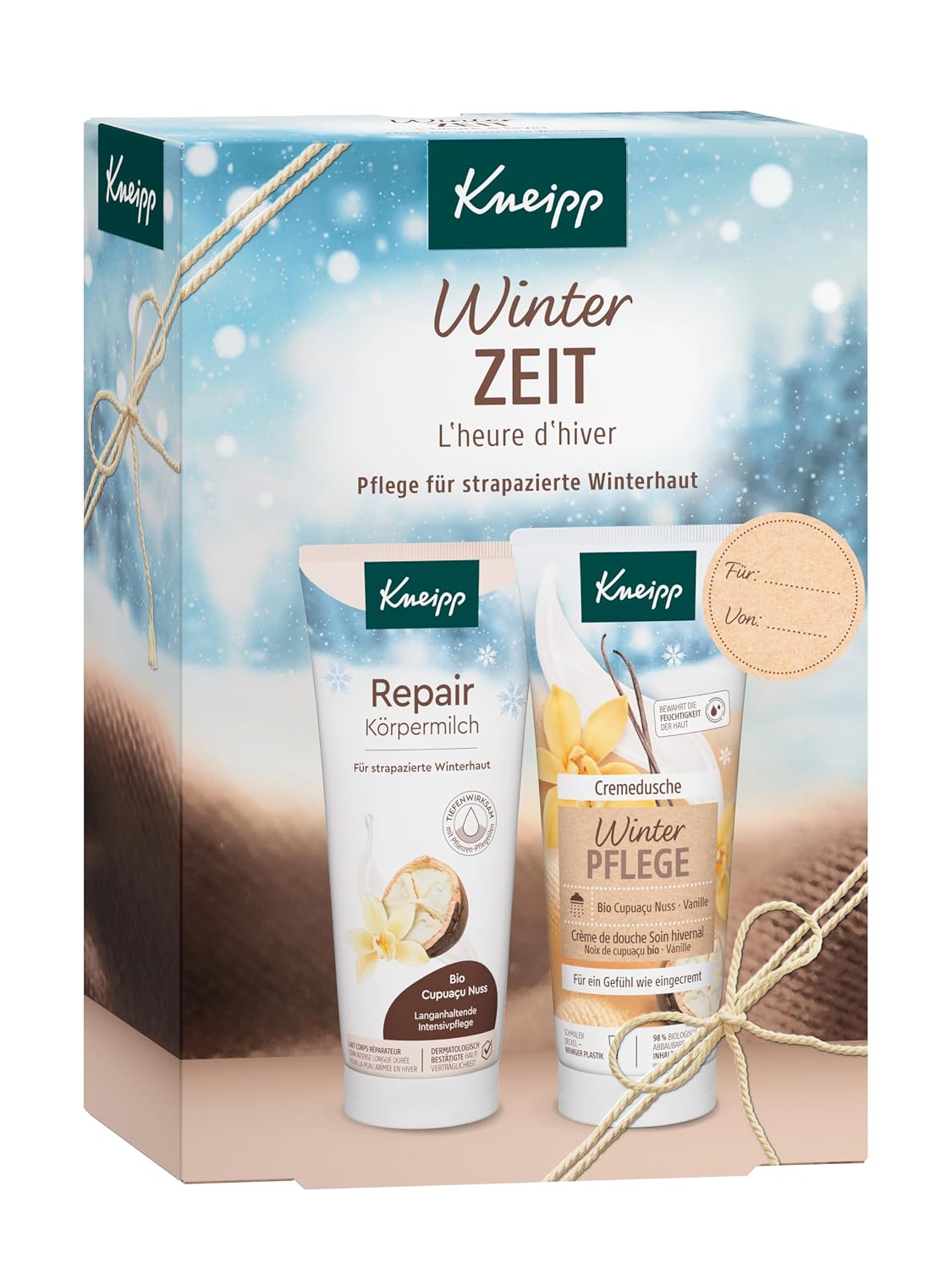 Kneipp Geschenkset Winterzeit Koerperpflege 2 x 200 ml fuer trockene Haut