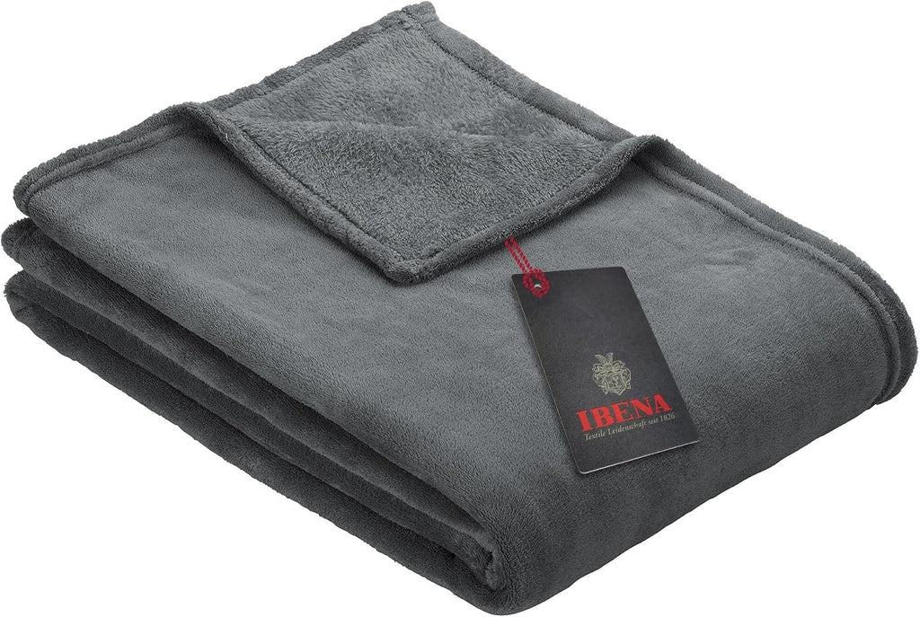 Ibena Kuscheldecke Olbia 130x180 cm beige Fleecedecke 180cm-200cm