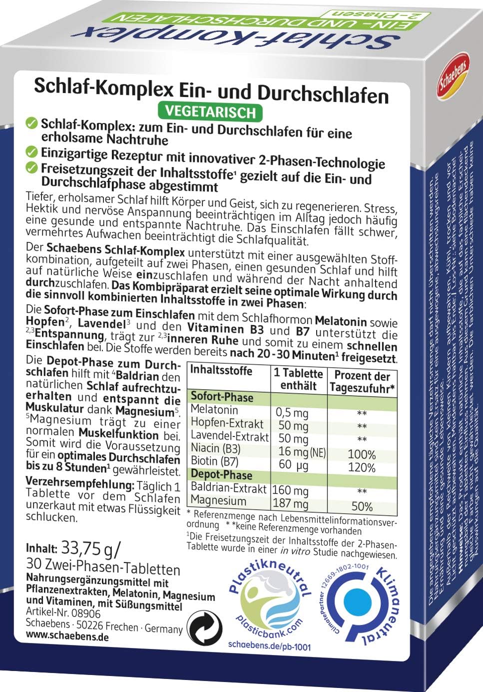 Schlafkomplex 33 G Tabletten 30 Stk Neutral
