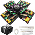 JIANTA Explosionsbox Geschenkbox 5-lagig zum Geburtstag Schwarz DIY Ueberraschung